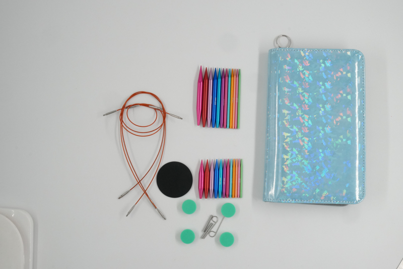 Color Aluminum Interchargable Circular Needles Sets (12PCS)
