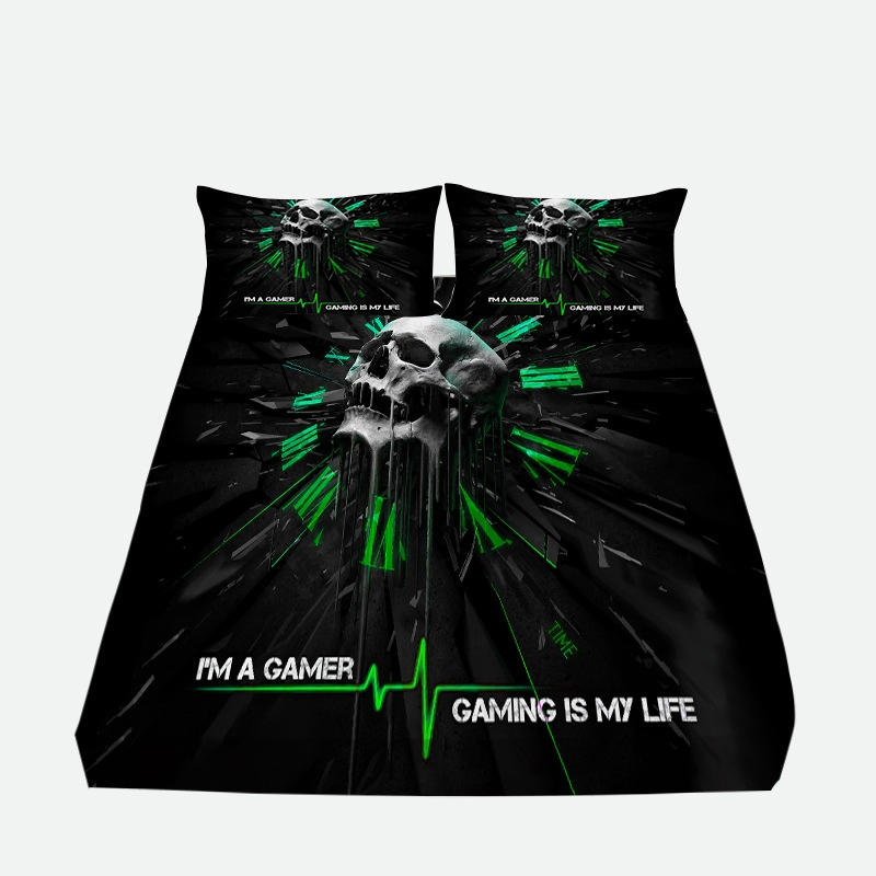 Fitted Sheet Bed Sheet with Printed Logo