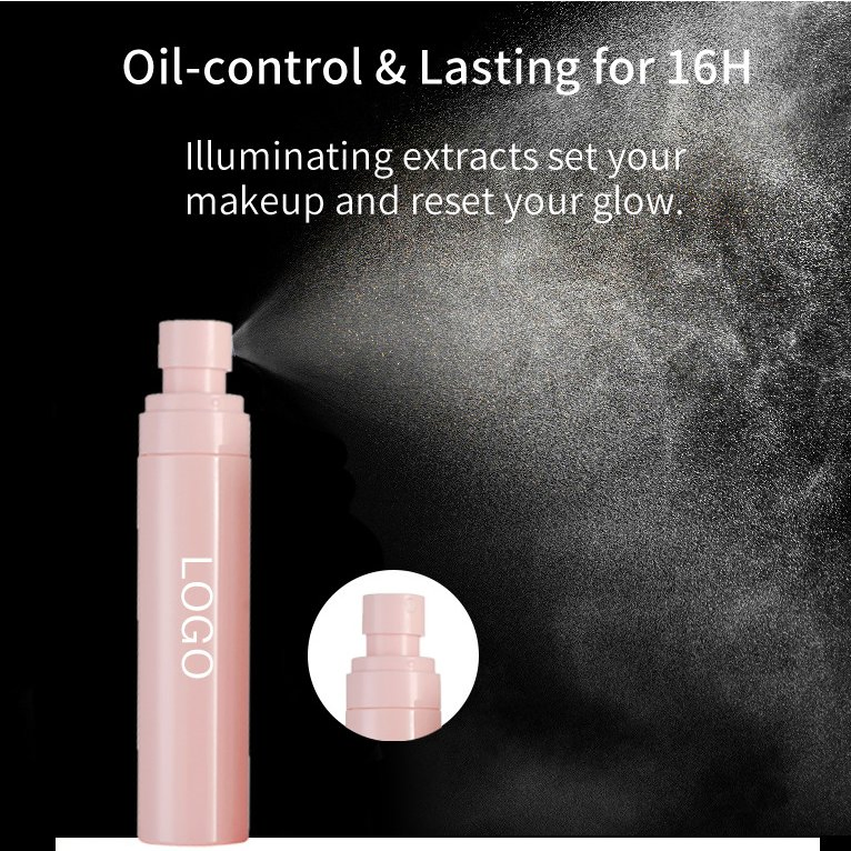 Pink Long Lasting Setting Spray Makeup Private Label Custom Waterproof Setting Spray