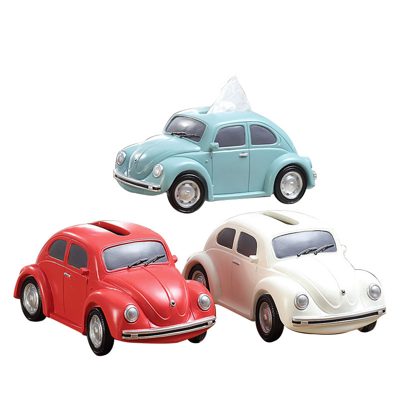 Custom Box Tissue Home Tabletop Resin Car Shape Tissue Box