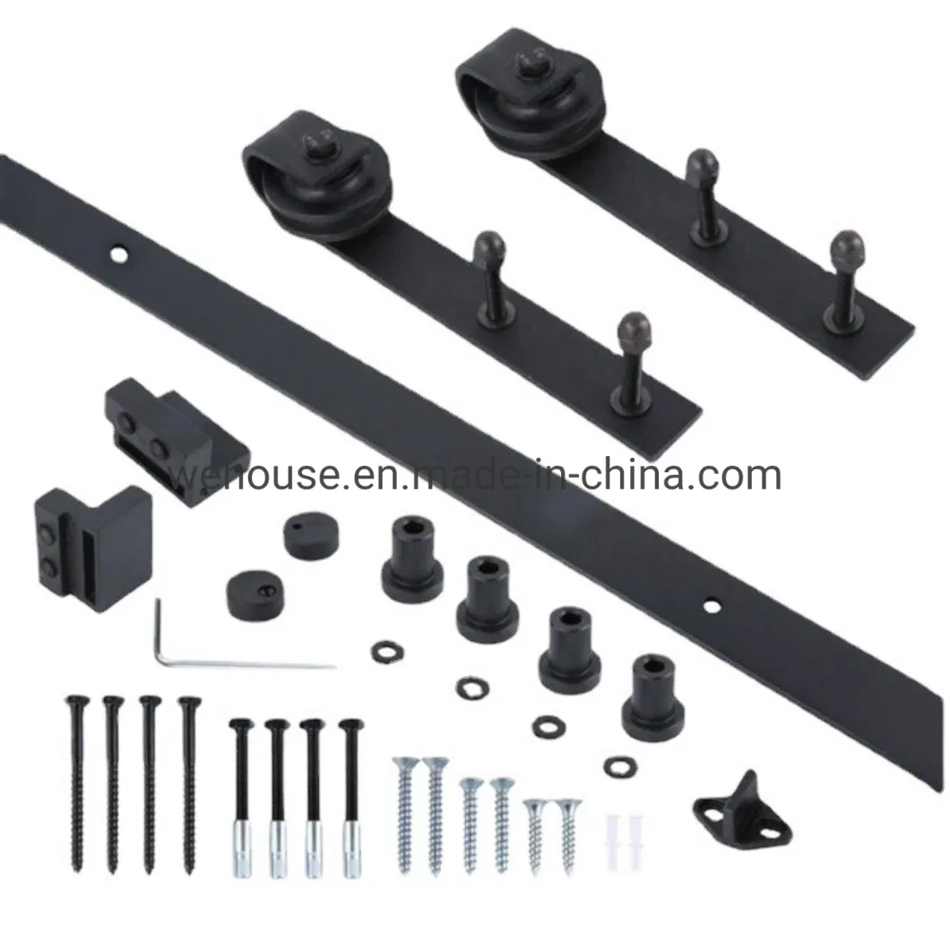 Modern Carbon Steel Sliding Door Track Slide Barn Doors Rail Rolling Hardware
