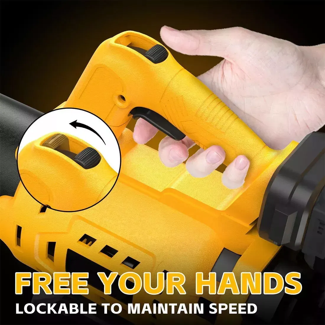 Аккумуляторный ручной воздуходув для листьев