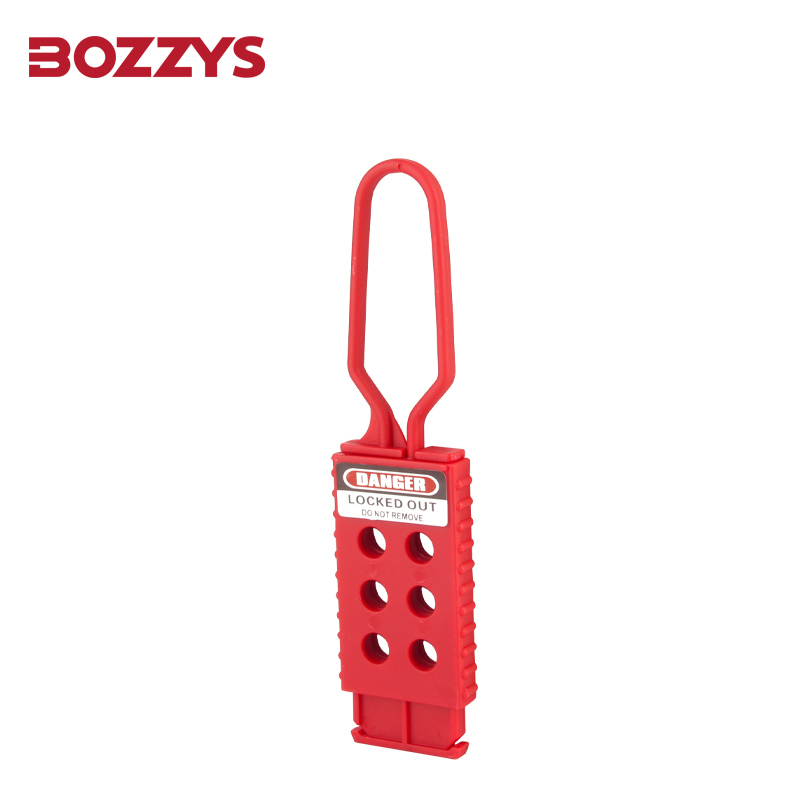 43X173mm Red Insulated 6 Holes Nylon Lockout Hasp to Secure a Single Lockout Device