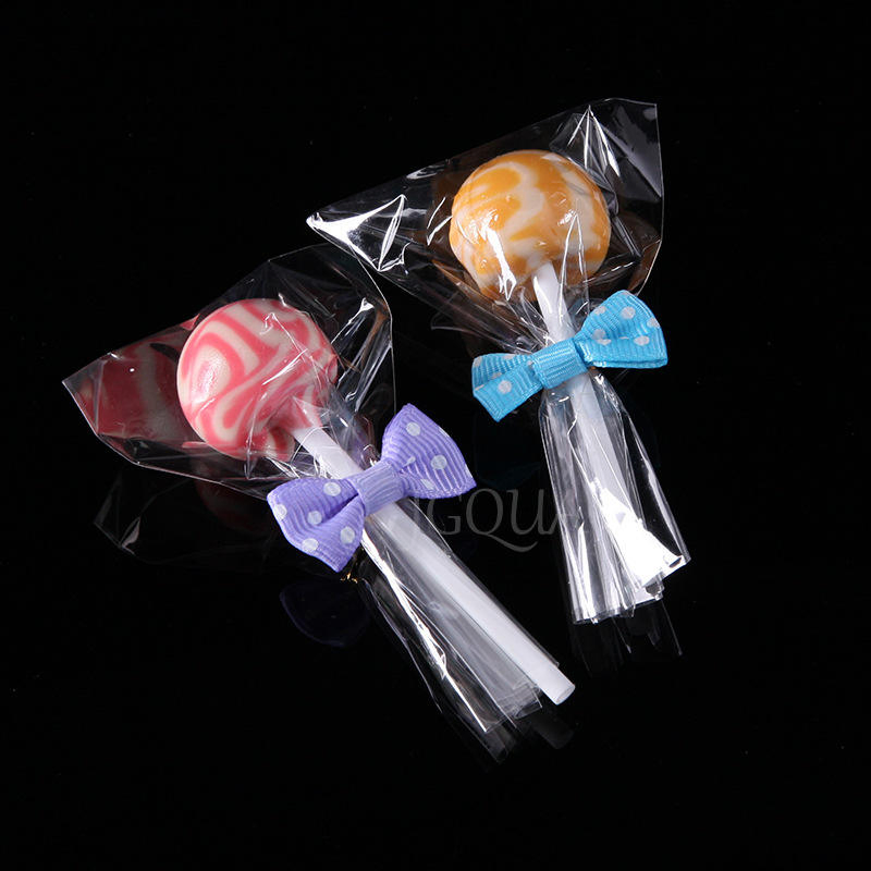 Wholesale Accept Custom Logo Printing Resealable Transparent Plastic Candy Bag