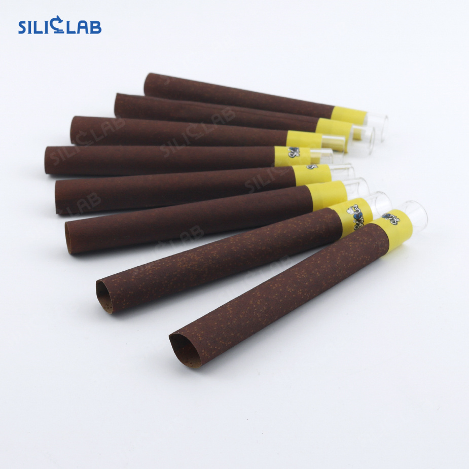 Natural Tobacco Leaf Cigar Blunt Prerolled Glass Tip Rolling Paper Smoking Pipe