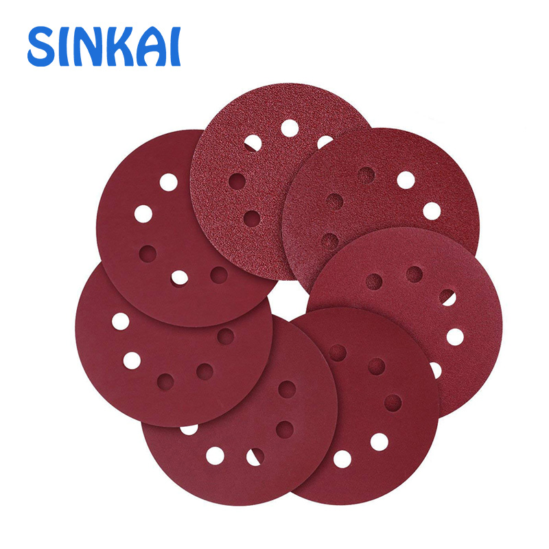 125mm Aluminum Oxide Sand Paper 5 Inch Round Sanding Disc