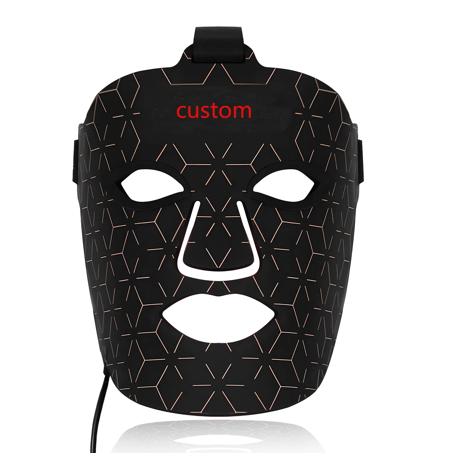 Customizable Silicone Face Mask with LED for Skin Care and Beauty