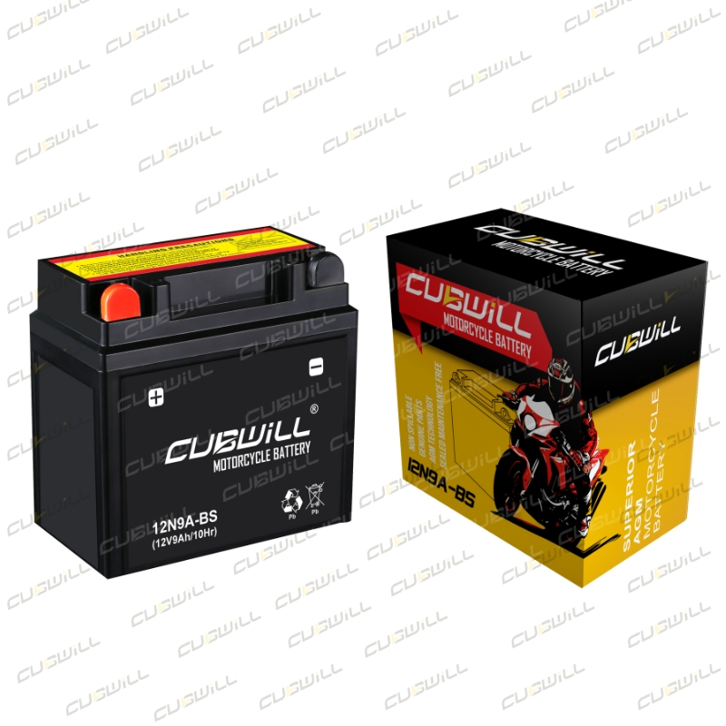 12V 9Ah AGM MF Sealed Motorcycle Battery 12N9-BS