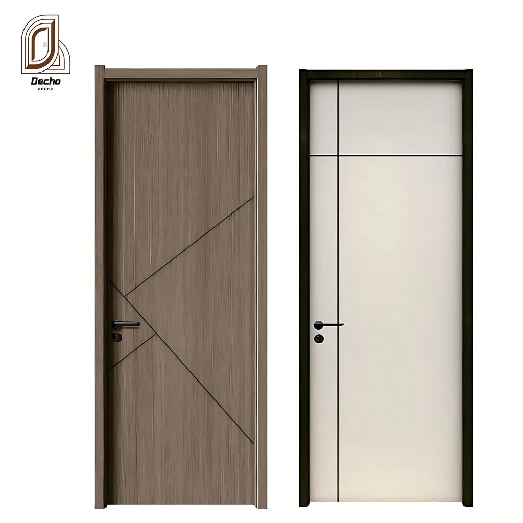 Waterproof Bathroom Restroom Door Pure WPC (wood PVC composite) Hollow Door Full WPC Interior Doors for Hotel, Apartment, School, Hospital, Office