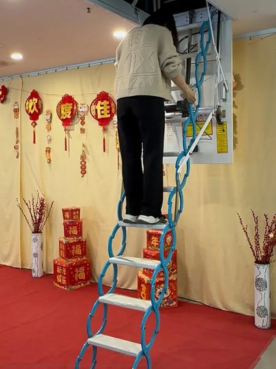 Smart Automatic Folding Stairs for Attics and Home Spaces