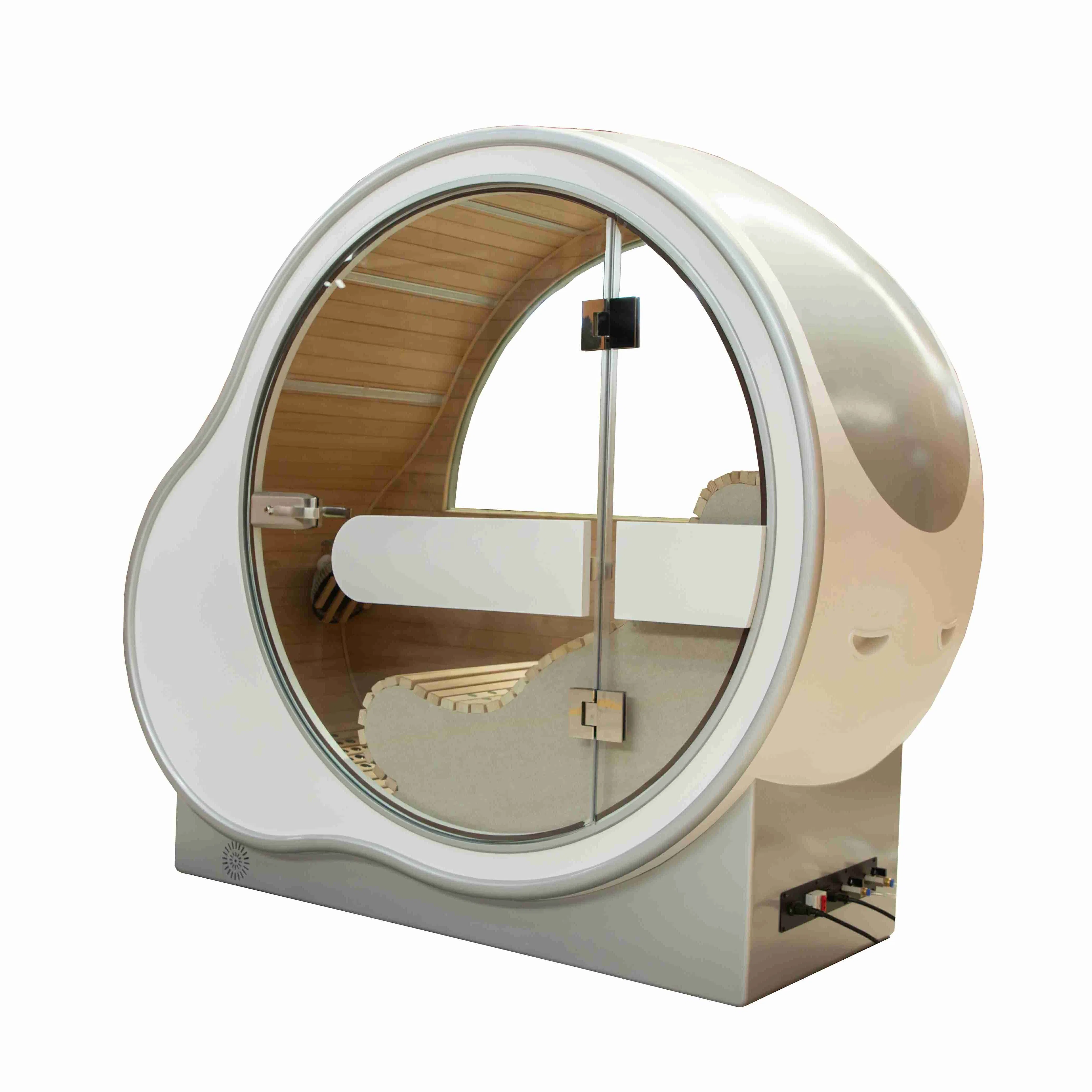 Modern Design 1 Person Pine Solid Wood Oxygen Chamber with Sauna Function
