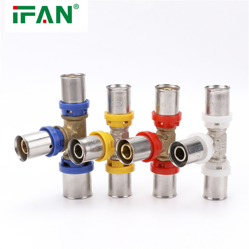 Ifan Brass Pex Press Fitting High Quality Thread Pex Fittings Water Supply 16-32mm Pex Pipe Fitting