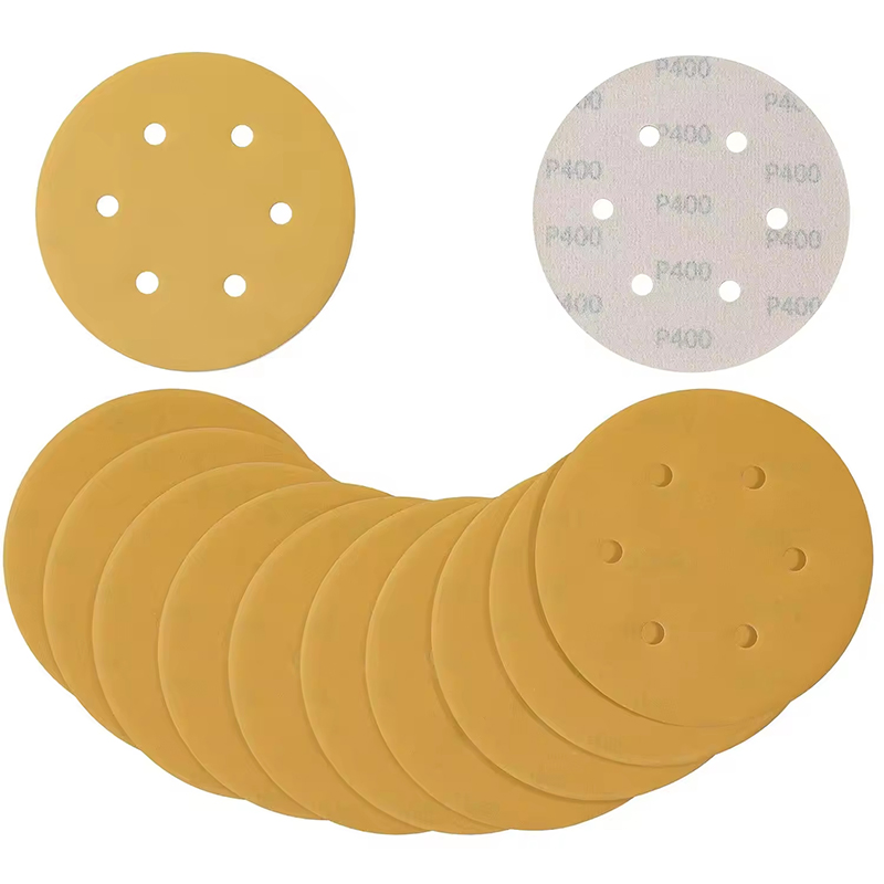 Шлифовальные диски на липучке 150мм, керамика, желтые