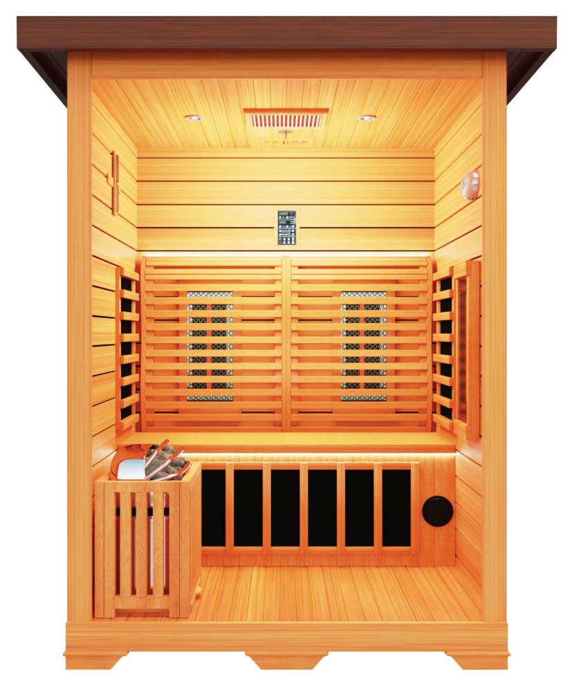 Большая квадратная сауна из кедра и хемлока для улицы