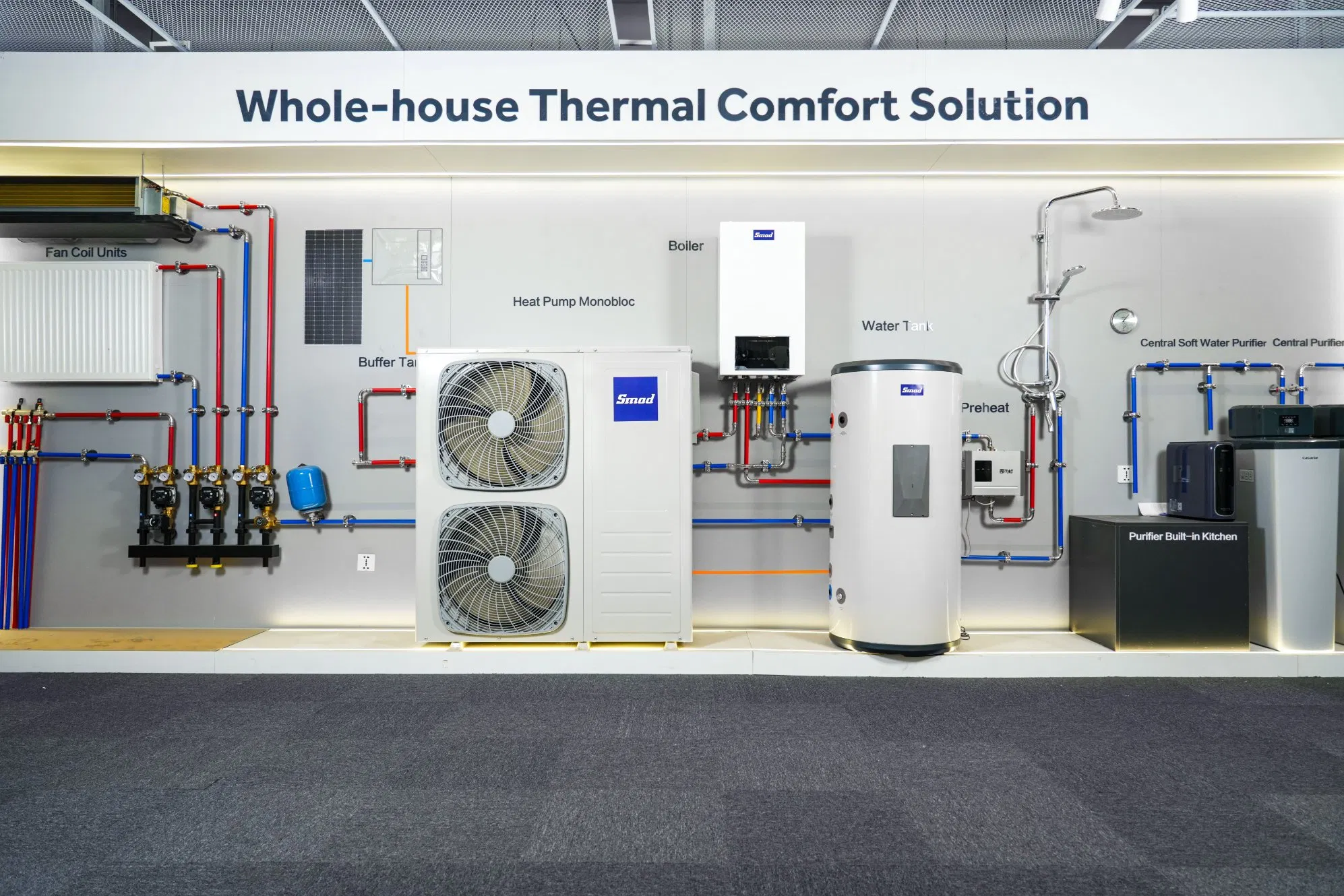 Smad or OEM R290 Inverter New Energy Air to Water Heat Pump 8kw for House