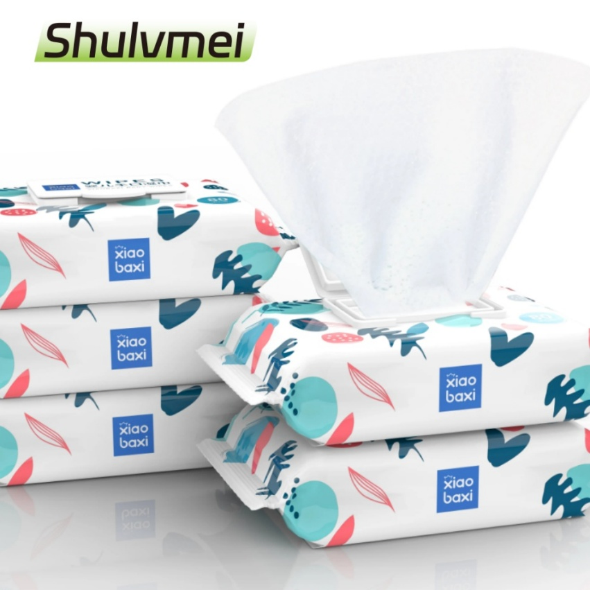 Factory Wholesale Customized Logo Baby Wet Wipes Organic Bamboo Spunlace Water Wipes Private Label Supplier