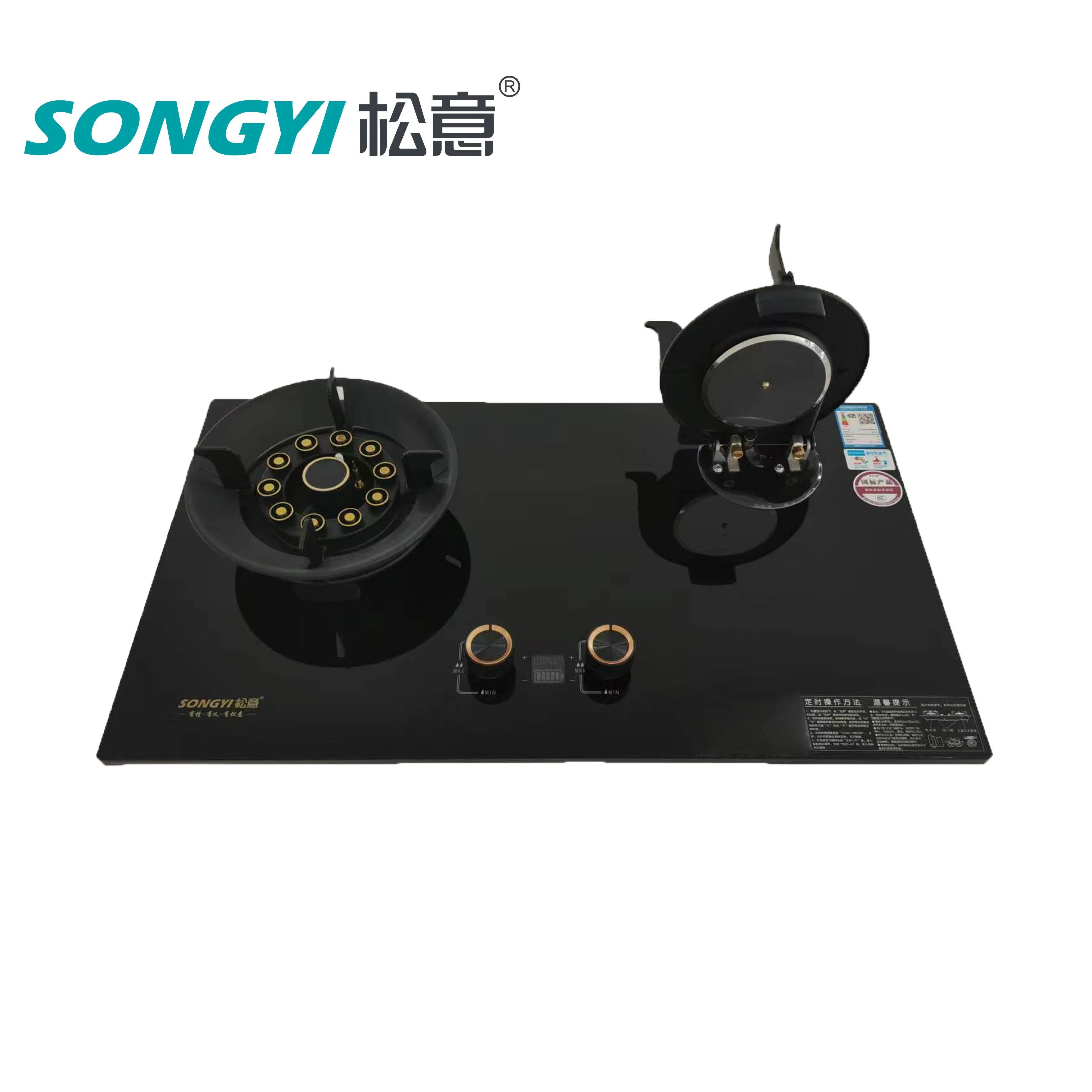 Kitchen Appliance Built-in Gas Cooker LPG Smart Timer Gas Stove Stainless Steels Burner for Home with Pulse Ignition