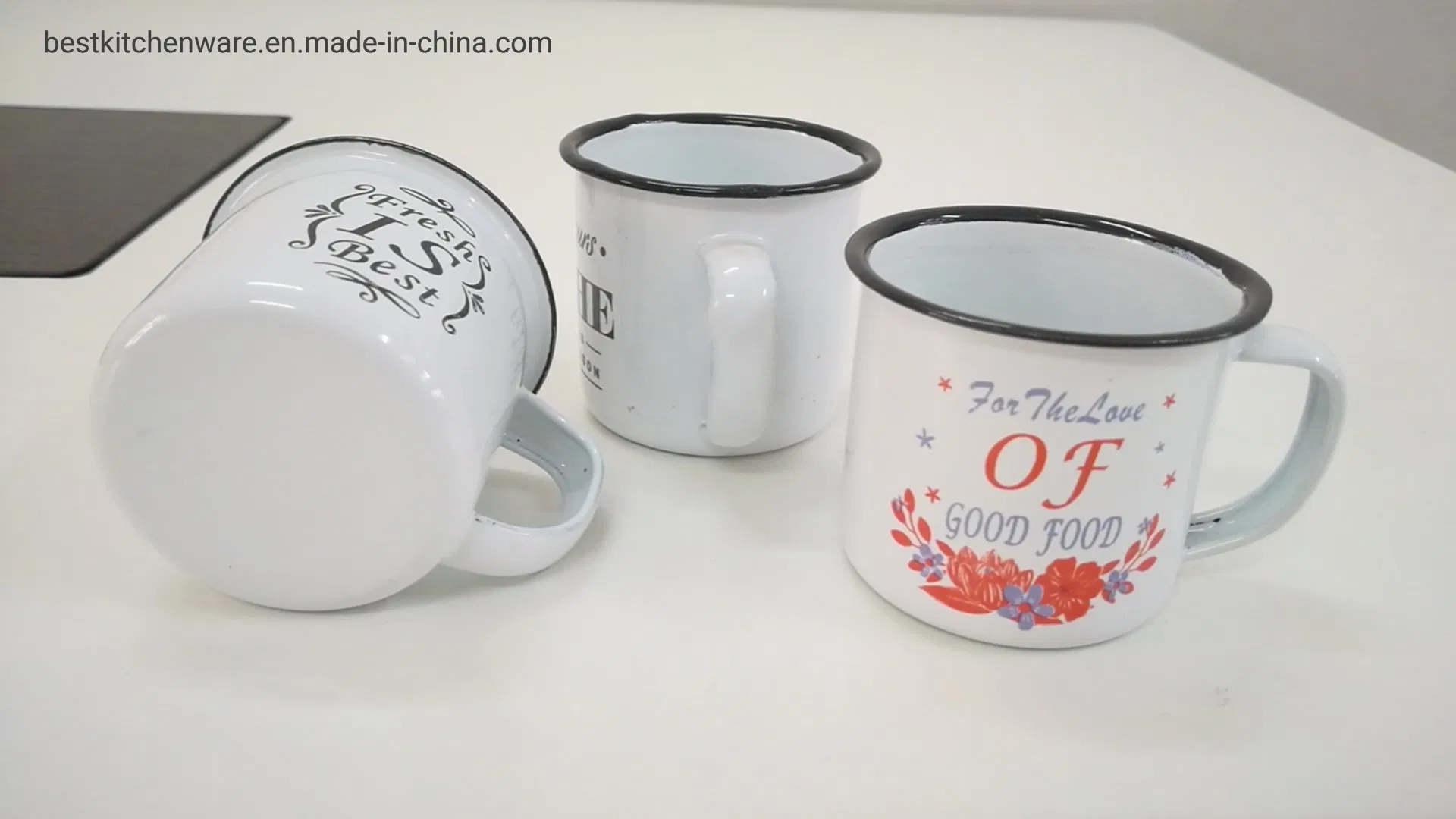 Tableware Enamel Mug with Deco. 6cm