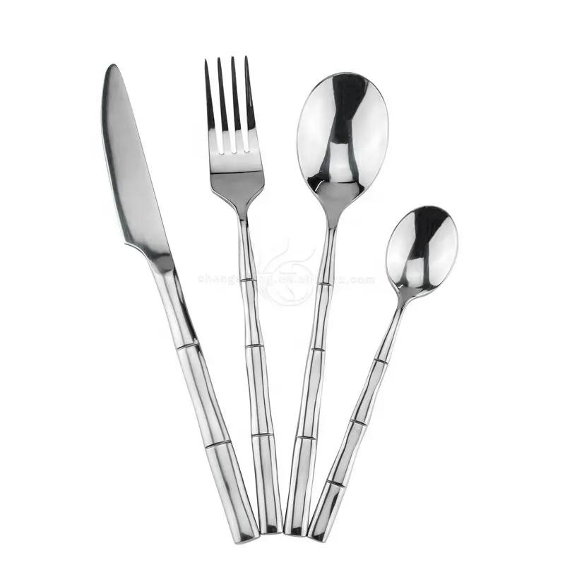Wedding Restaurant Hotel Dinnerware Dinnerware Stainless Steel Metal Cutlery Tableware Flatware Knife Fork Spoon Cutlery Set