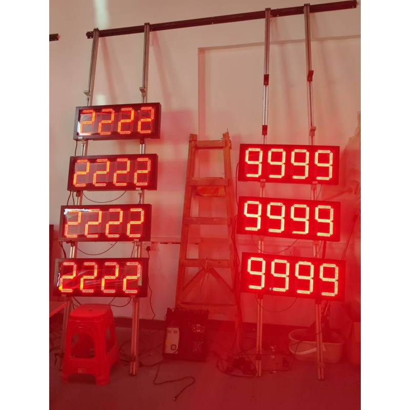 Gas Station Digital 7 Segment Big LED Price Sign LED Display 8.889/10 Customized LED Gas Price Display