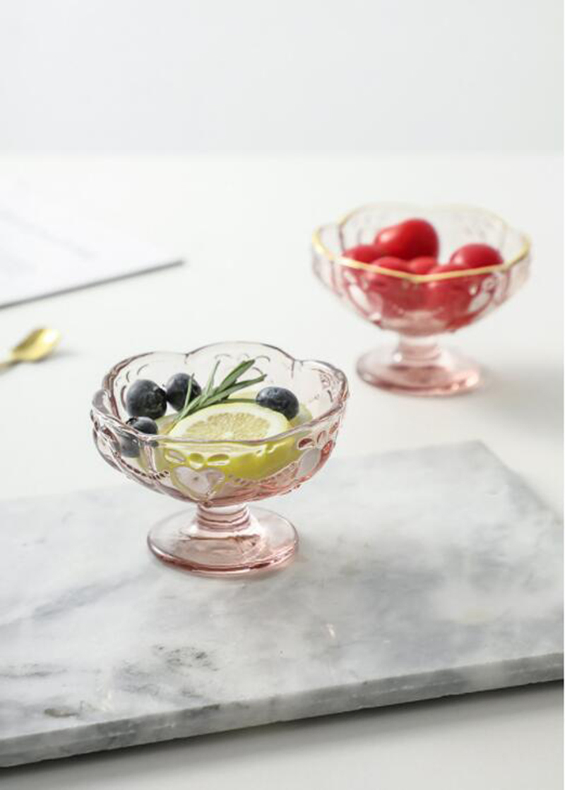 Creative Colorful Embossed Ice Cream Salad Bowl