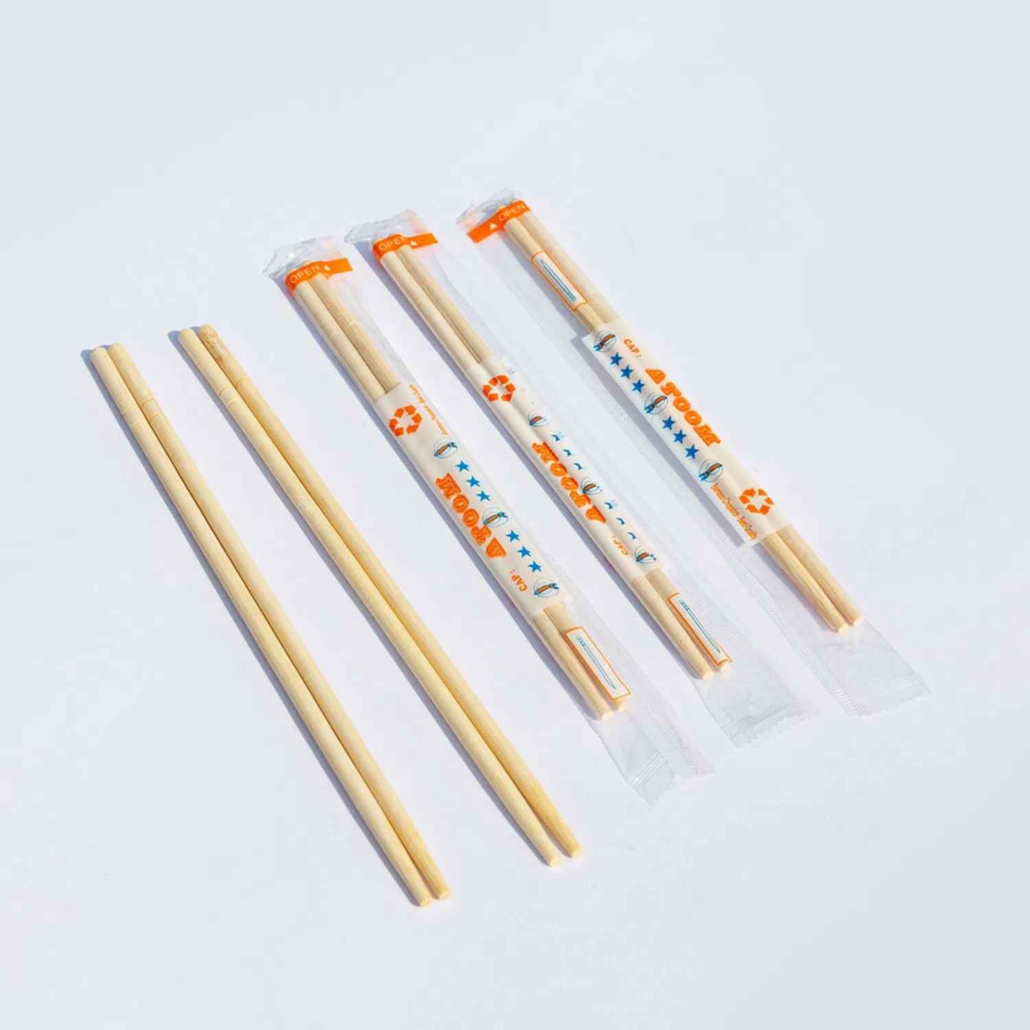Wooden and Whole Sale Bamboo Chopsticks Bamboo Sushi Chopstick with Toothpick