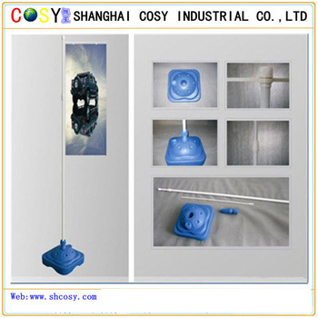 Water Cross Base Flying Banner with Outdoor Flag Pole Stands