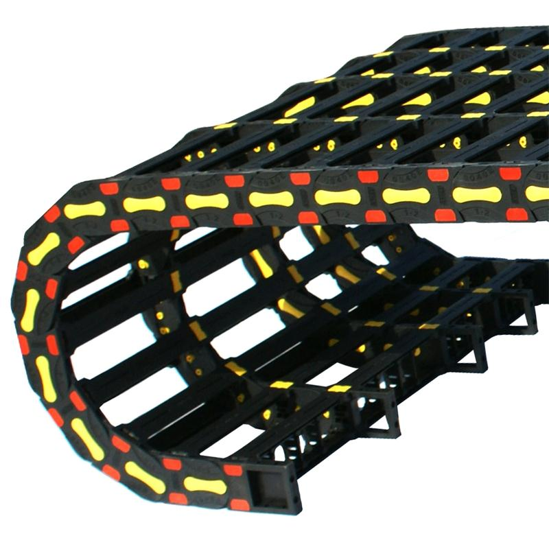 Plastic Semi Openable Black Low Noise Cable Chain/Drag Chain/Cable Wire Carrier