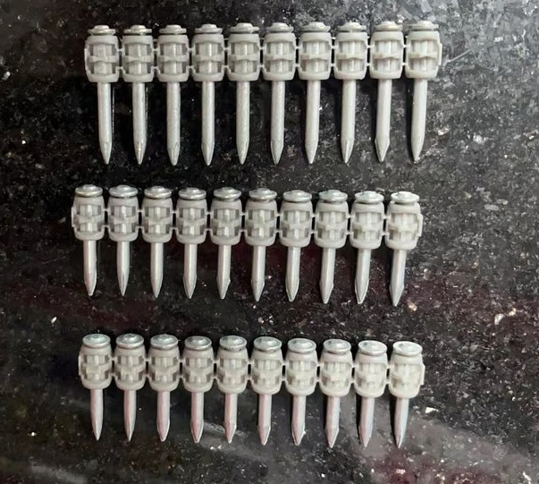 Ultimate Performance Collated Nails for Bx3 Cordless Nailer Tool Fastening to Concrete and Other Base Materials Reliable Steel Drive Pins for Construction Work