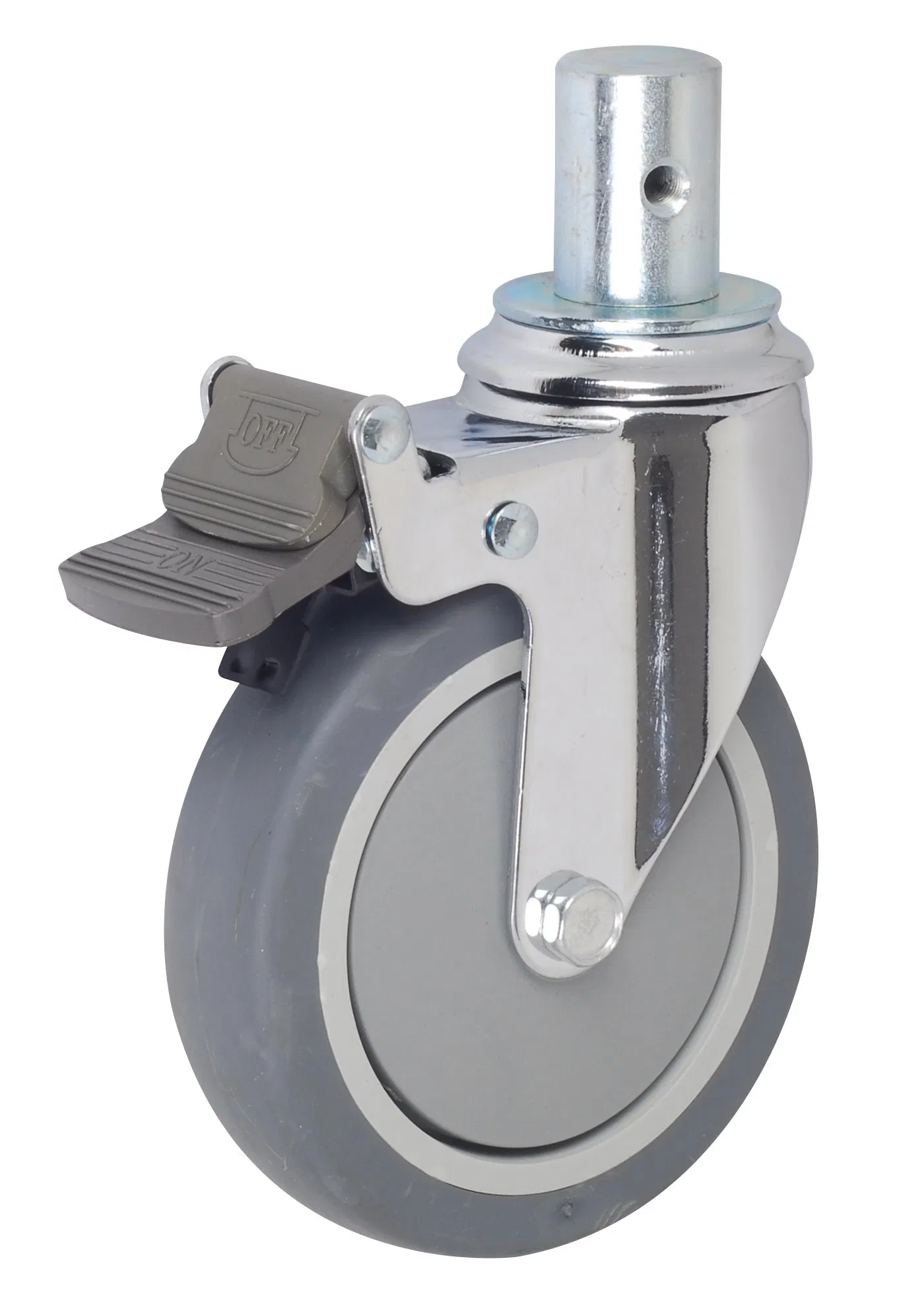 Factory Price with/Without Brake Zinc/Chrome Heavy-Duty Wheels Hospital Caster Pediatric Bed Casters