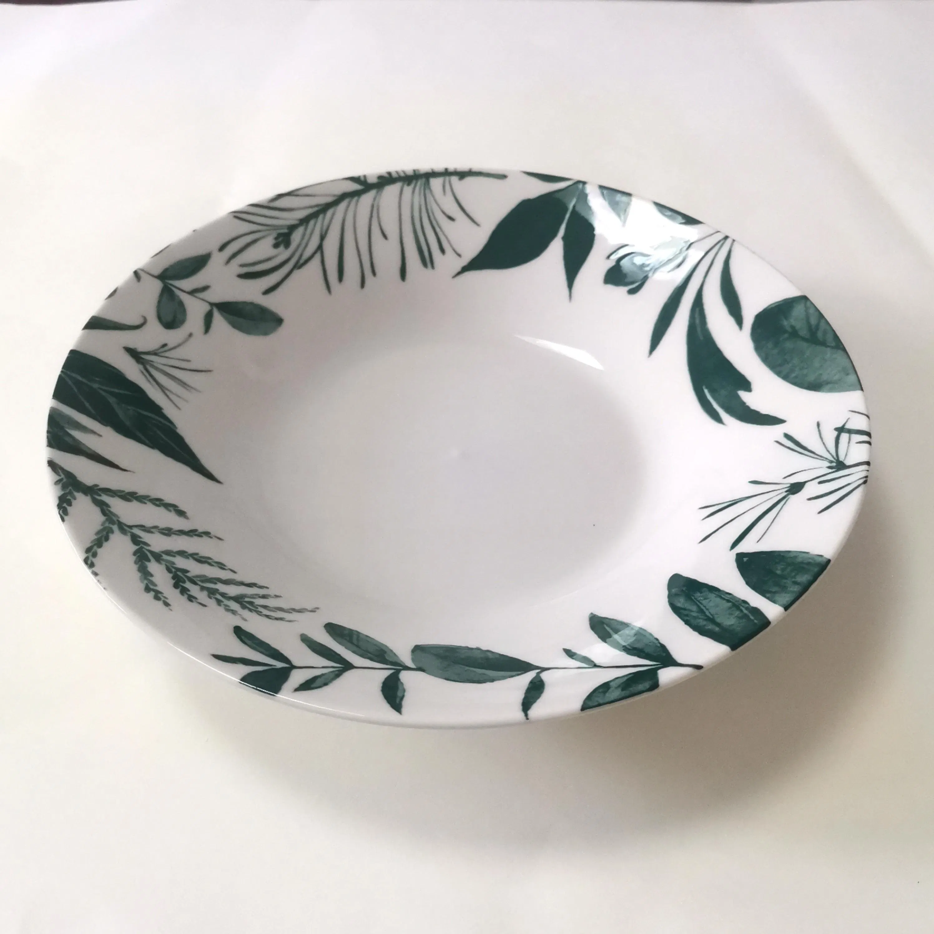 9"Soup Plate Stamp Decal Porcelain Ceramics Tableware