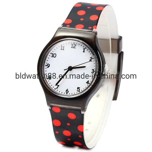 Cheap Promotion Waterproof Fashion Quartz Plastic Watches with Japan Movement