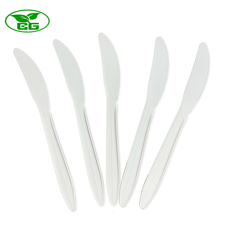 Eco-Friendly Dinnerware Cornstarch Eco Cutlery Set Biodegradable Knife Fork Spoon
