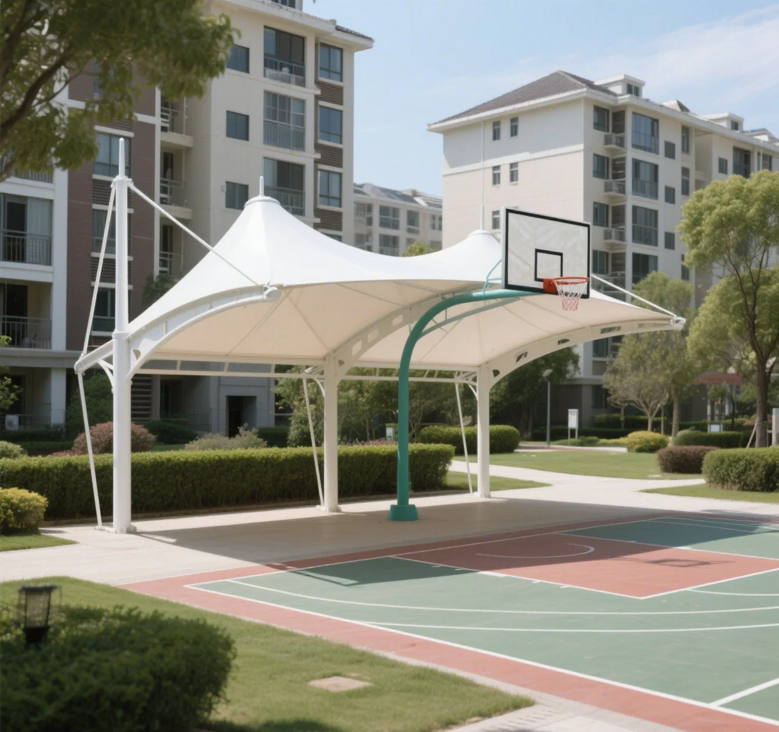 Tensile Membrane Canopy Utilizing PTFE Membrane Building Material