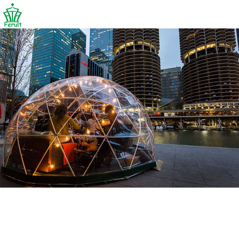 5m Easy-Clean Geodesic Dome Glamping Tent for Low Maintenance