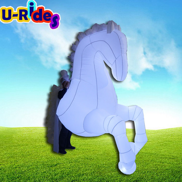 On Sale Inflatable Moving Horse Cartoon with LED Lights for Fun Parties Festivals