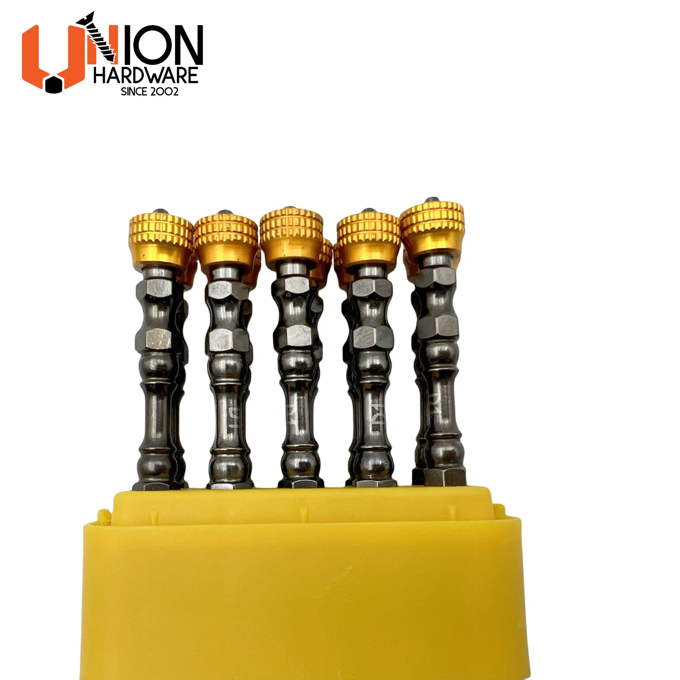 S2 CRV Slot Torx Drive Screwdriver Bits with Aluminum Magnetic Rings Length