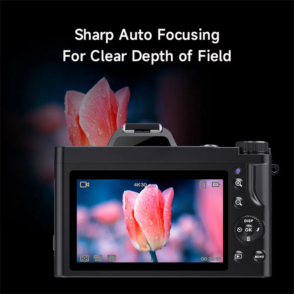 DC-201s 3.5 Inch IPS Screen 5K Digital Camera, 6 Axis Anti Shaking Camcorder 16X Digital Zoom Video Recorder - EU Plug