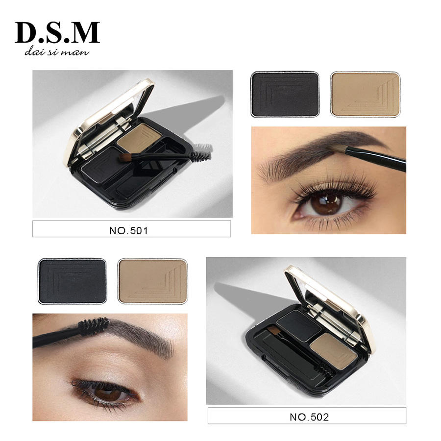 Dsm Dual-Ended Angled Tip Brush High Pigment Mineral Eyebrow Powder