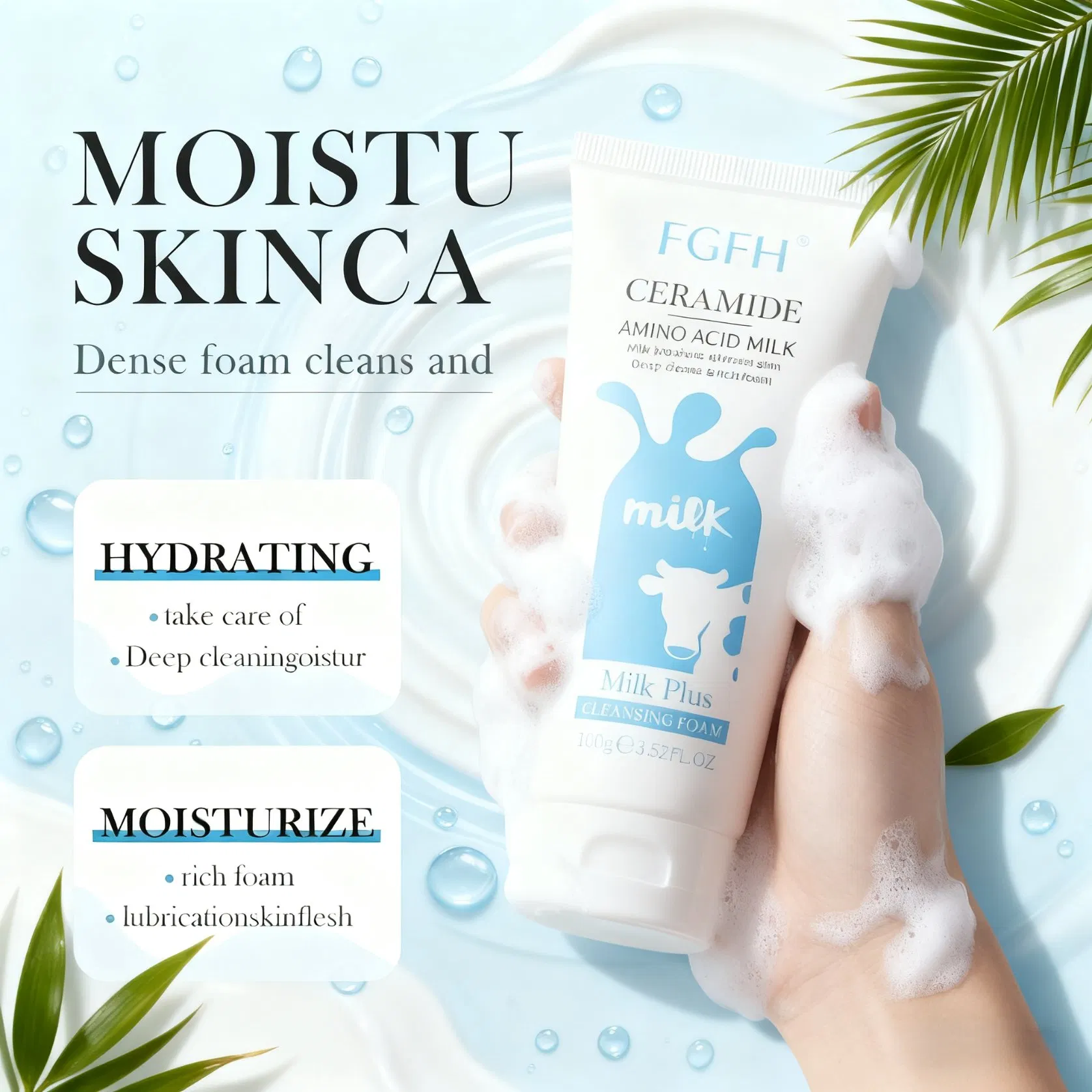 Cleansing Face Wash Gentle Moisturizing Whitening for Girls and Boys