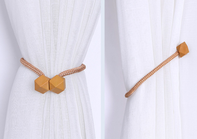 Curtain Magnetic Tiebacks 2 Pieces Curtain Clips Rope Holdbacks Holders
