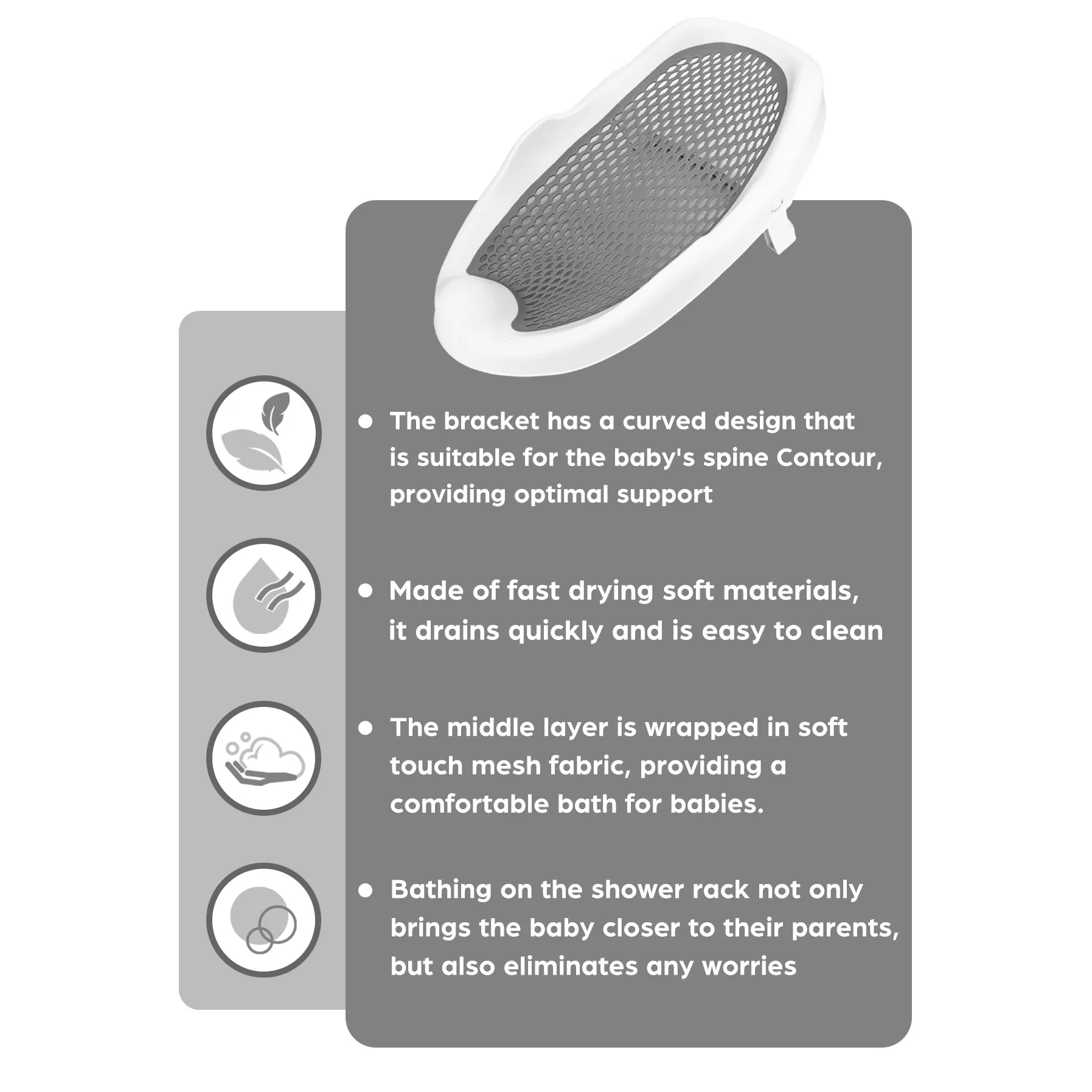 Newborn Baby Bathtub Support Foldable