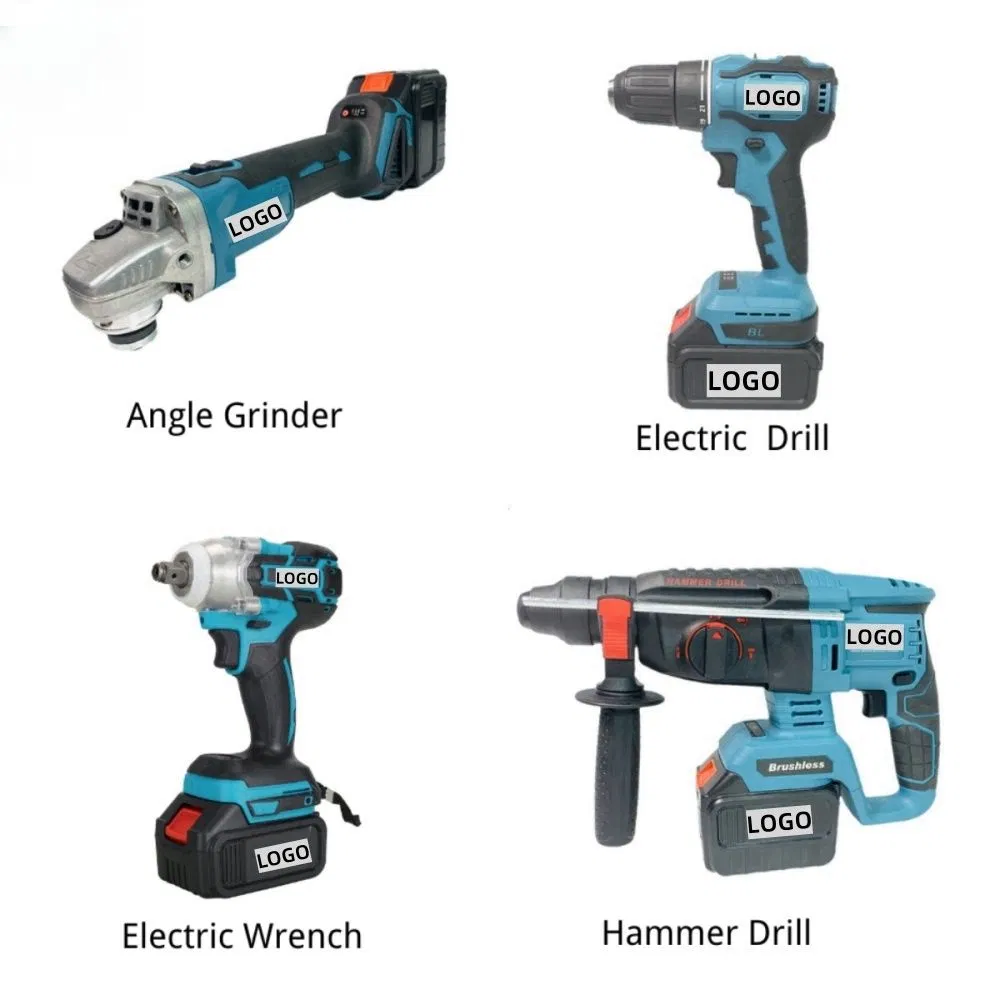 Wholesale Tool Box Set Cordless Lithium Brushless 3/4/5-Piece Hammer Wrench Angle Grinder Repair Combination Power Tools Set