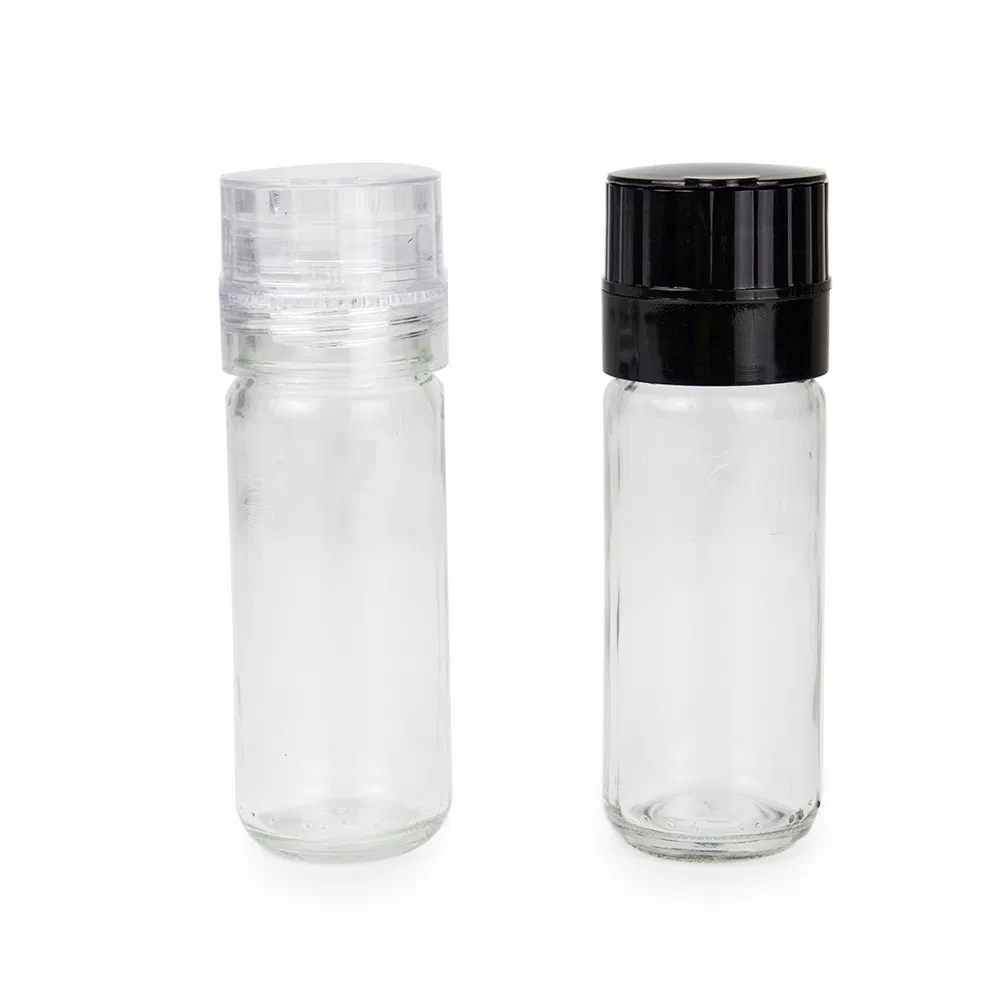 100ml Manual Adjustable Glass Bottle Salt and Pepper Grinder for Kitchen