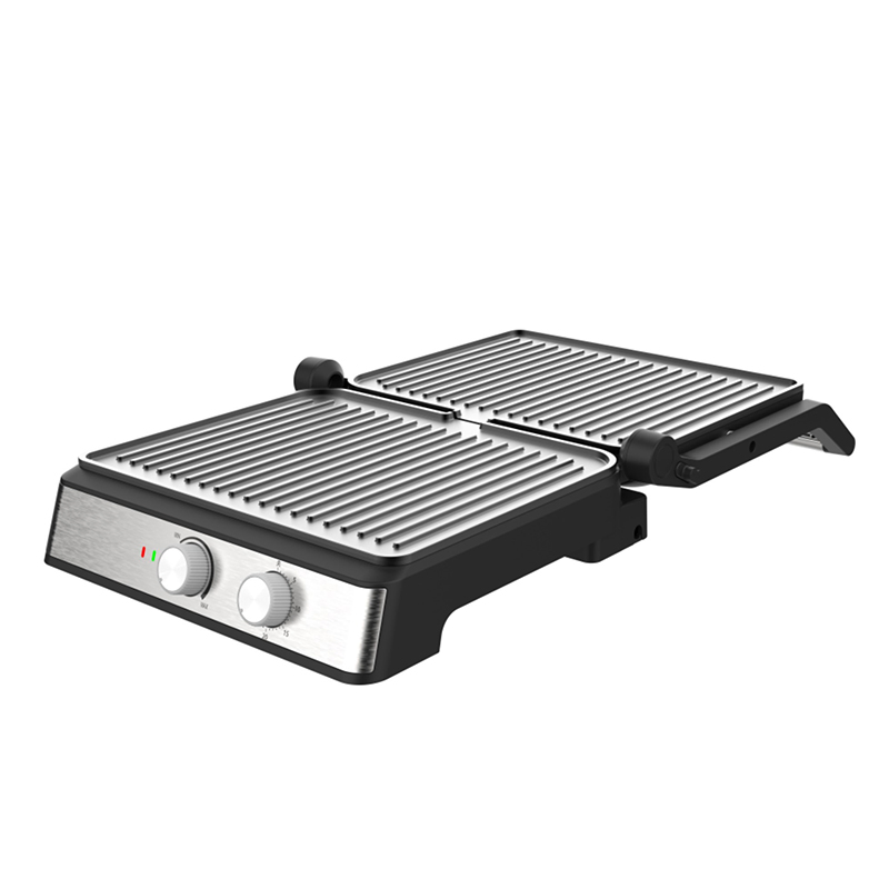 Opens 180° Dual Plate Electric Contact Grill for Tabletop Grill