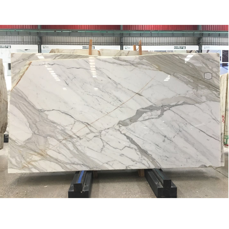 Italian Snow White Marble Countertop Calacatta Gold Big Slabs