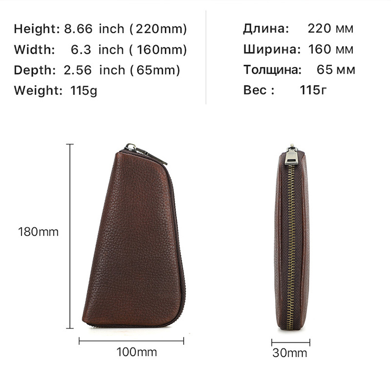 Ga167 Manufacturer Cigarette Amber Leaf Machine Packing Long Exotic Leather Pipe Smoke Pouches with Zipper Small Empty Rolling Cigar Bag Tobacco Pouch