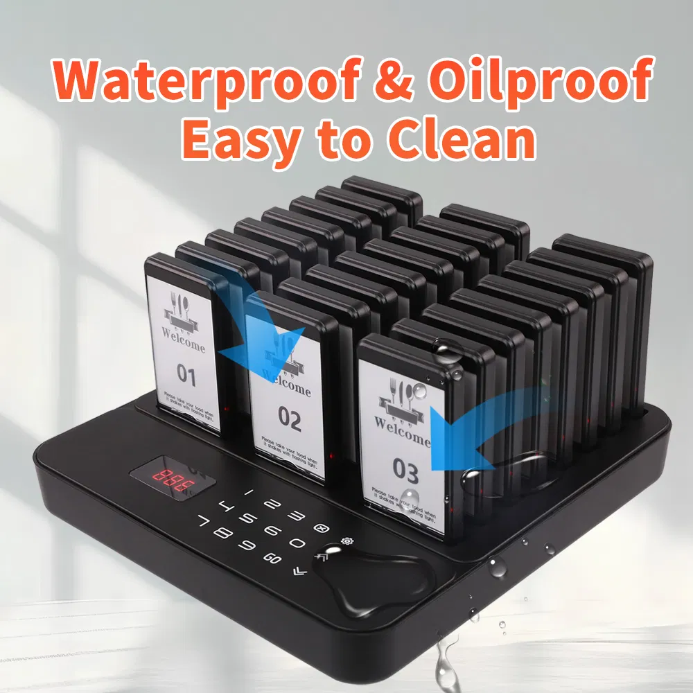 Buzzer Calling System 24 Pagers for Food Truck Wireless Restaurant Pager System