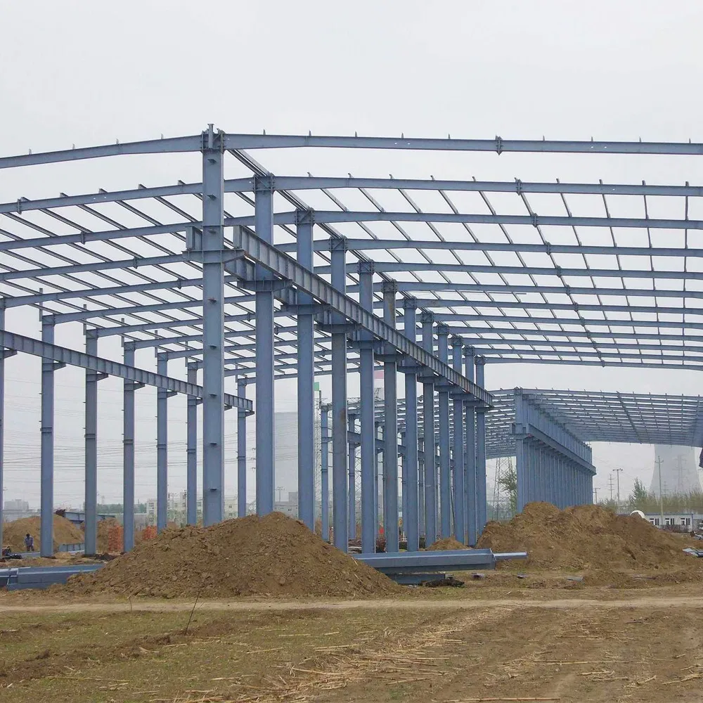 Steel Structure Carport Plant / Structural Roofing Steel Workshop