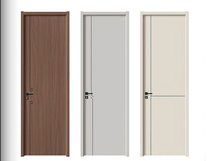 Stylish Warp-Resistant Moisture-Proof Quality Modern Flat Panel Door for Villas